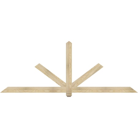 Ekena Millwork Kennewick Rough Sawn Timber Gable Bracket, Douglas Fir, 96"W x 36"H x 2"D x 4"F, 9/12 Pitch GBW096X36X0204KEN00RDF